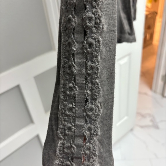 NWOT Free People Shell Stitch Lace Sleeve Henley Size S - Picture 7 of 9